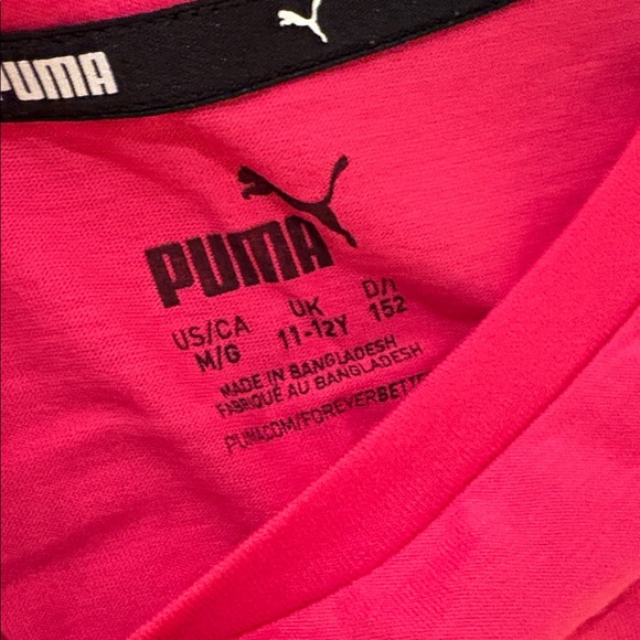 ❌SOLD❌NWT Lot of 2x [Puma] Pink Short Sleeve T-Shirt & Black Leggings Girls M - Picture 5 of 11